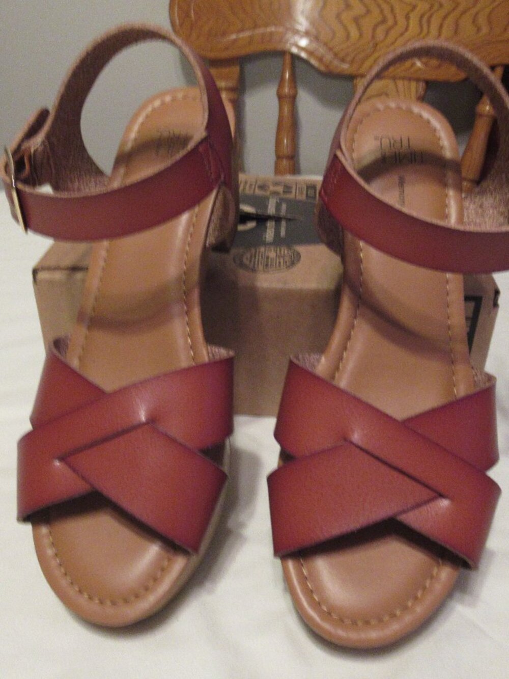 Time and Tru Burnt Orange Sandals - Women's Size 6